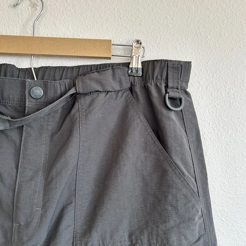 The North Face Pants Gray Convertible Belted Cargo Nylon Hiking Outdoor
